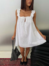 Swing Mini Dress White Petite