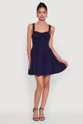 Iris Lace Trim Bustier Skater Dress