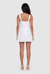 Tie Strap Mini Skater Dress