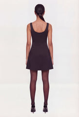 Square Neck Ruched Side Mini Dress