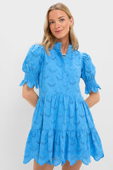 Cerulean Eyelet Bennett Mini Dress