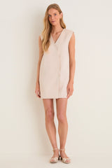 Beige Studded Belt Wren Wrap Dress