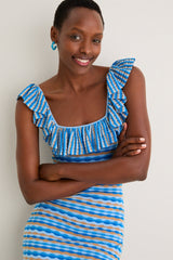 Ice Blue Viola Knit Maxi Dress