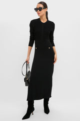 Black Knit Long Sleeve Ruby Dress