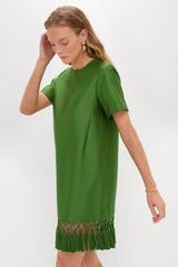 Green Tassel Downing Dress