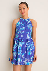 Cyan Amelia Mini Dress