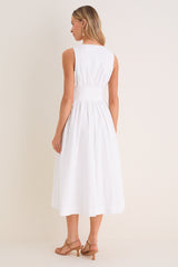 White Marylin Lace-Up Maxi Dress