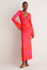 Coral Blossom Diana Bell Dress