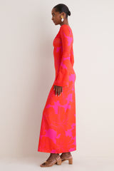 Coral Blossom Diana Bell Dress