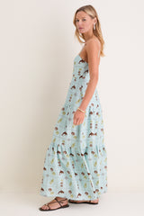 Seashell Tile Celine Maxi Dress