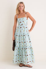 Seashell Tile Celine Maxi Dress