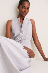 James Stripe Lucy 4 Basque Sleeveless Dress