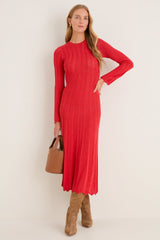 Red Knit Solange Dress