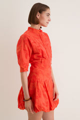 Lobster Jacquard Effie Bubble Mini Dress