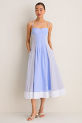 Periwinkle Multi Stripe Chamberlin Midi Dress
