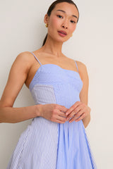 Periwinkle Multi Stripe Chamberlin Midi Dress