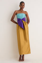 Ochre Structured Maxi Dress