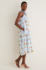 Blue Freya Print Tank Dress