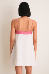Blush and Canyon Linen Laura Mini Dress