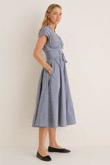 Navy Gingham Riviera Dress