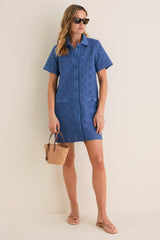 Allure Eyelet Tile Jeanine Shift Dress