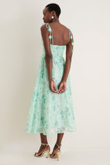 Green Floral Halcyon Midi Dress