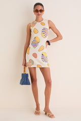Vibrant Shell Axon Sleeveless Mini Dress