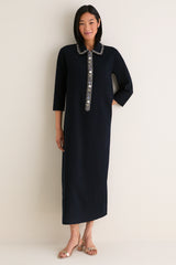 Navy Embellished Nicola Maxi Dress