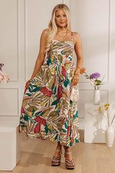 Tranquil Time Floral Midi Dress in Cream