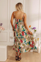 Tranquil Time Floral Midi Dress in Cream