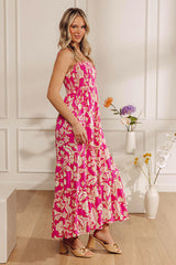 Seaside Stroll Floral Smocked Midi Dress