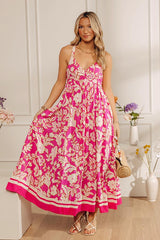 Vacay Villa Floral Maxi Dress in Pink