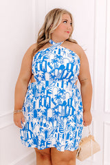 Mykonos Muse Linen-Blend Mini Dress Curves