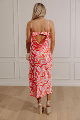 Mod Mood Satin Maxi Dress