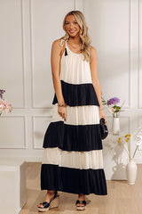 Darling in Stripes Tiered Maxi Dress