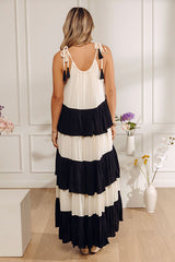 Darling in Stripes Tiered Maxi Dress