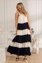 Darling in Stripes Tiered Maxi Dress