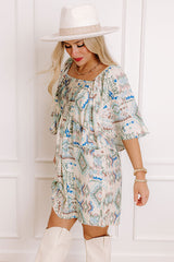 Wisteria Wonder Mini Dress in Sage