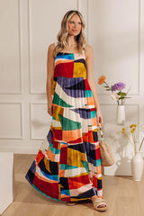Resort Charm Color Block Maxi Dress