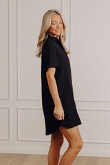 Boardwalk Cutie T-Shirt Mini Dress in Black