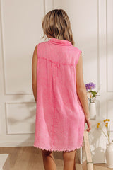 Park Days Ahead Vintage Wash Mini Dress in Pink