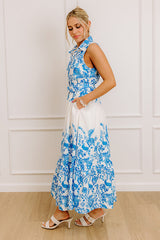 Tea Garden Stroll Floral Midi Dress