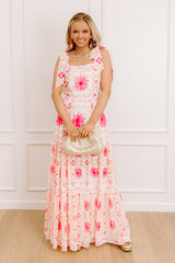 Garden Gala Floral Maxi Dress in Pink