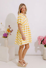 Snow Cones and Kisses Stripe Mini Dress