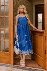 Tulum Cruise Embroidered Midi Dress