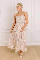 Happy Gatherings Floral Smocked Maxi Dress