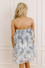 Moonlit Garden Tiered Organza Mini Dress
