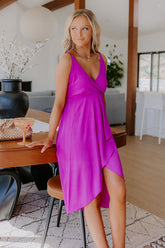 Cocktails First Midi Dress in Orchid