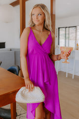 Cocktails First Midi Dress in Orchid