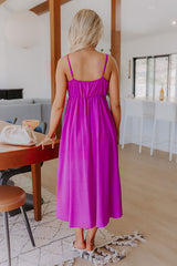 Cocktails First Midi Dress in Orchid